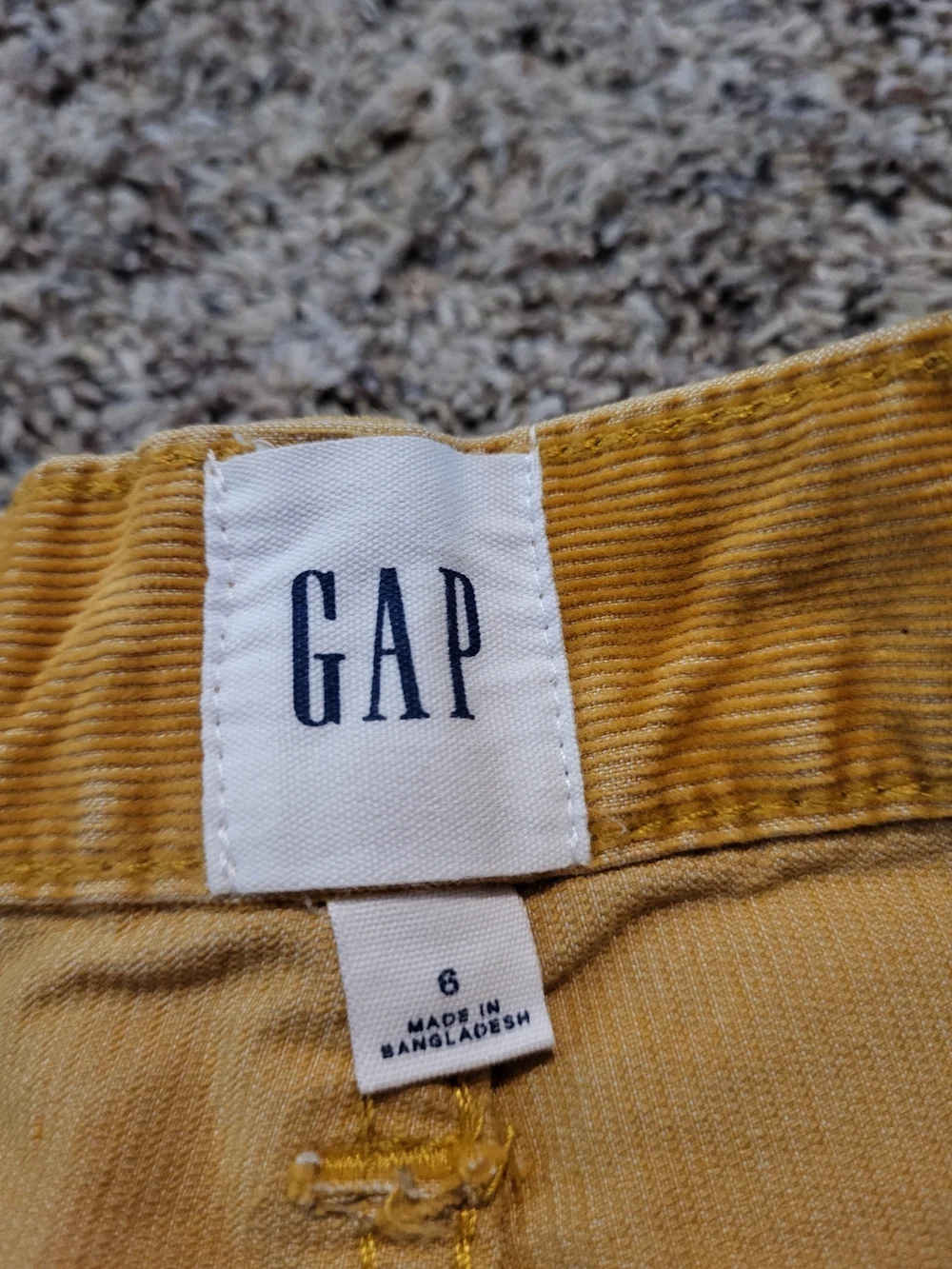GAP Mustard Corduroy Women's Shorts - Picture 3 of 3